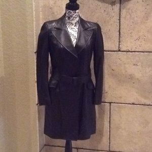 Bruno Magli leather coat